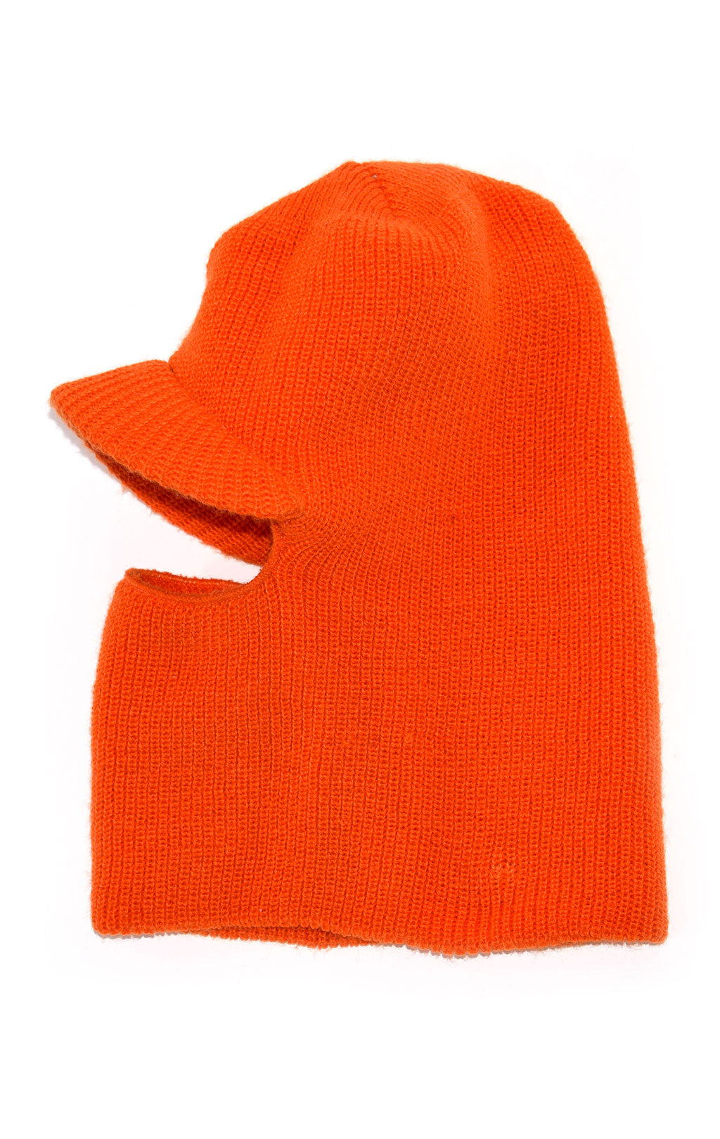 Маска-шапка вязаная с козырьком orange 