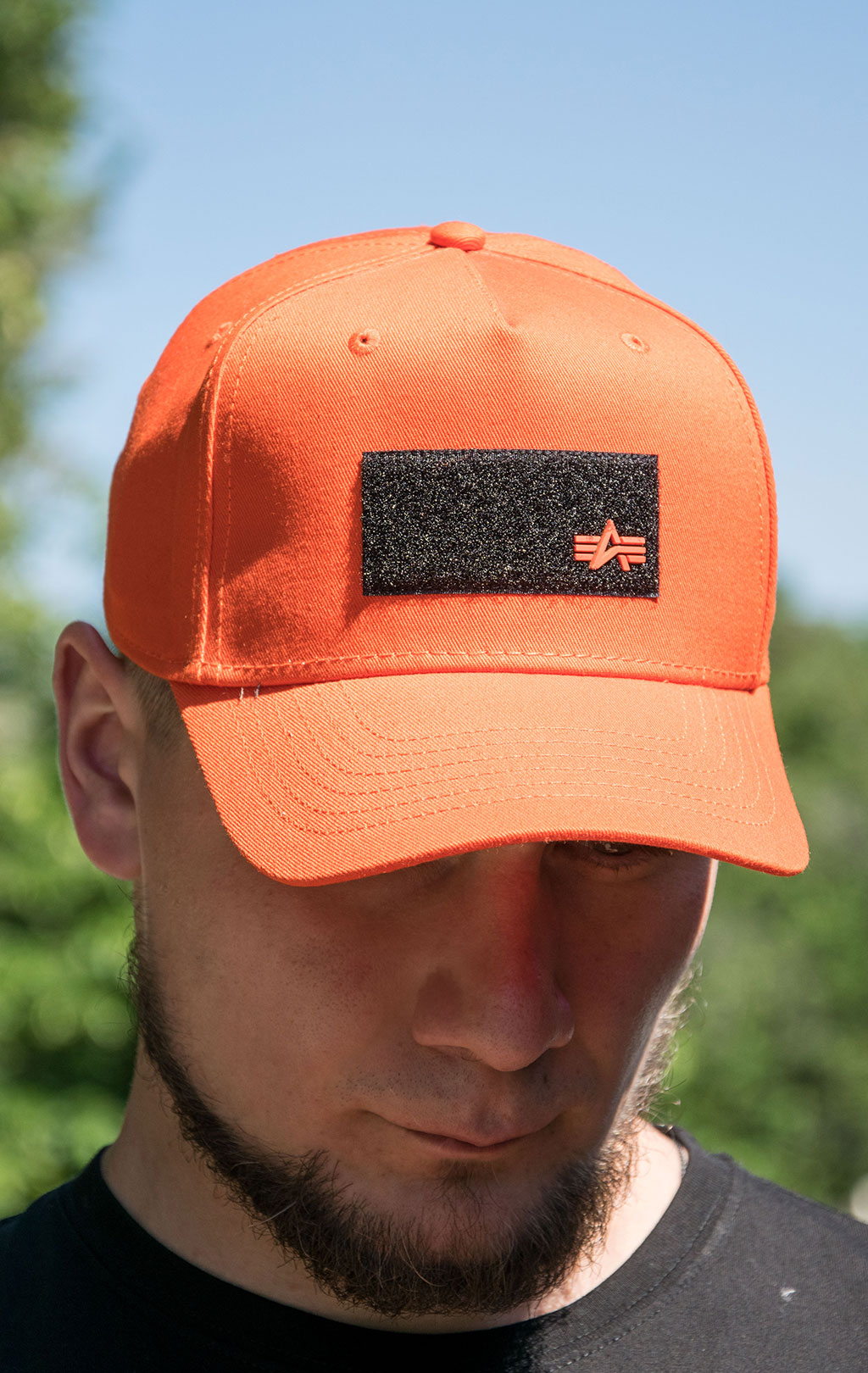 Бейсболка ALPHA INDUSTRIES VELCRO PATCH CAP flame orange 