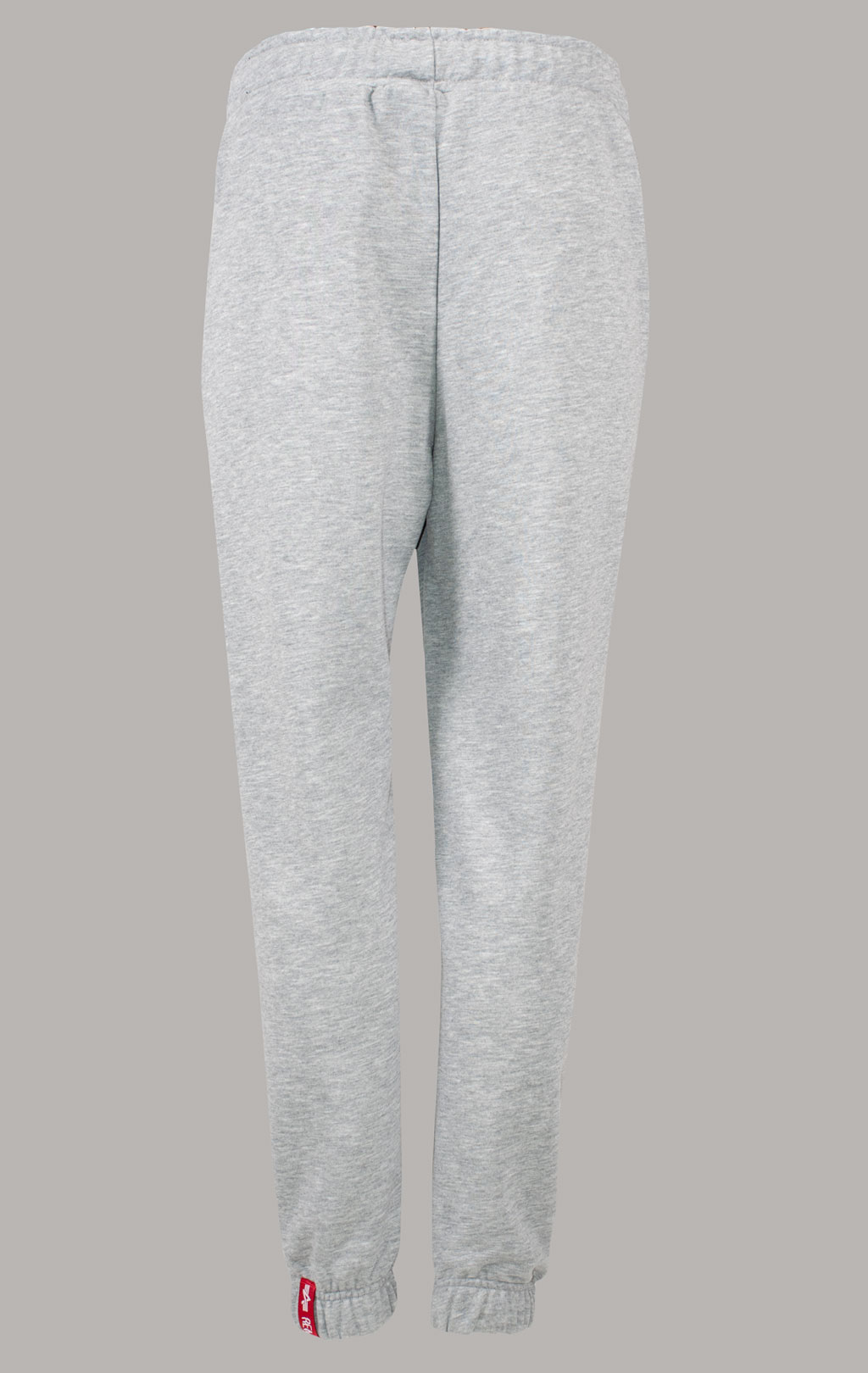 Женские брюки спортивные джоггеры ALPHA INDUSTRIES BASIC JOGGER SMALL LOGO grey heather/white 