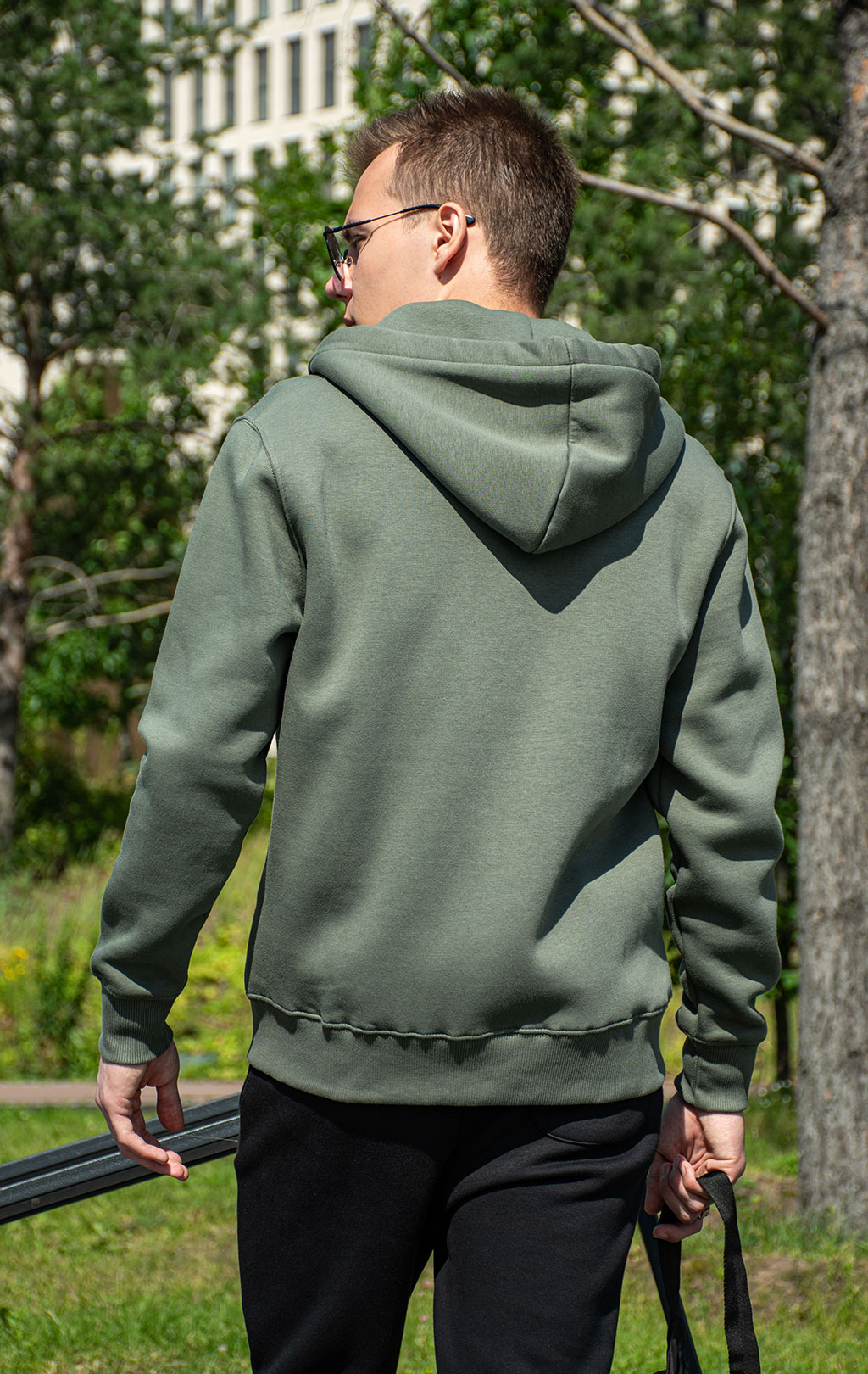 Толстовка ALPHA INDUSTRIES BASIC ZIP HOODY SMALL LOGO dark olive 
