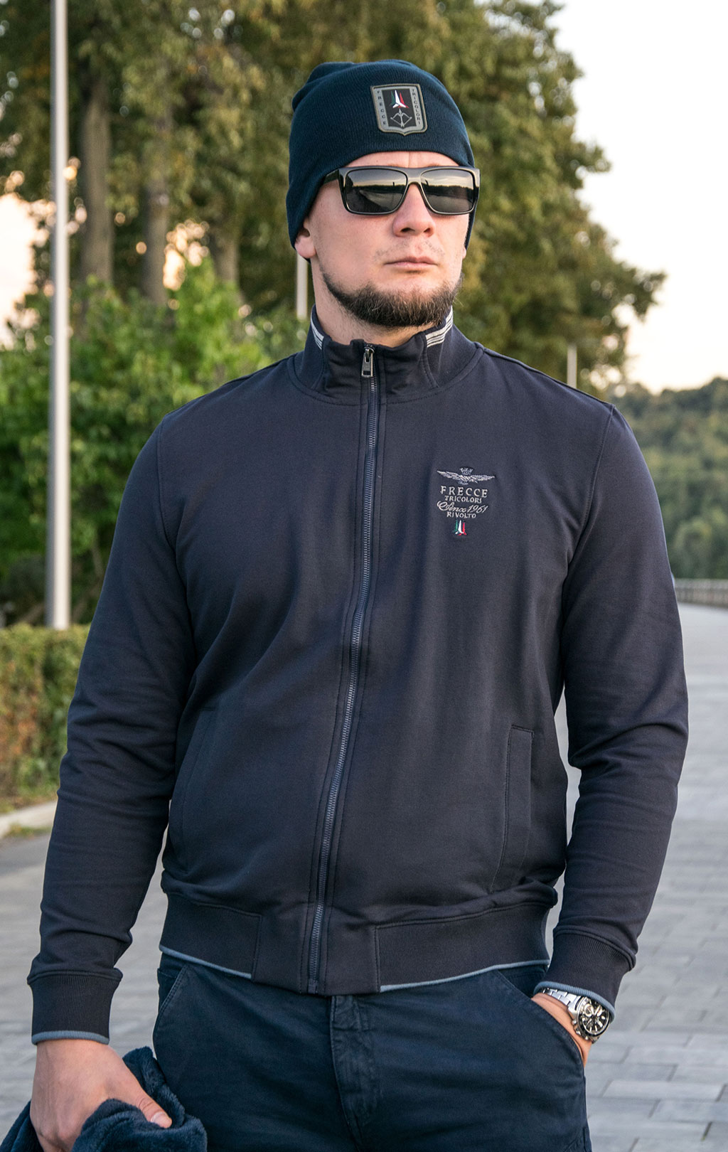 Олимпийка AERONAUTICA MILITARE FW 23/24/BD blue navy (FE 1756) 