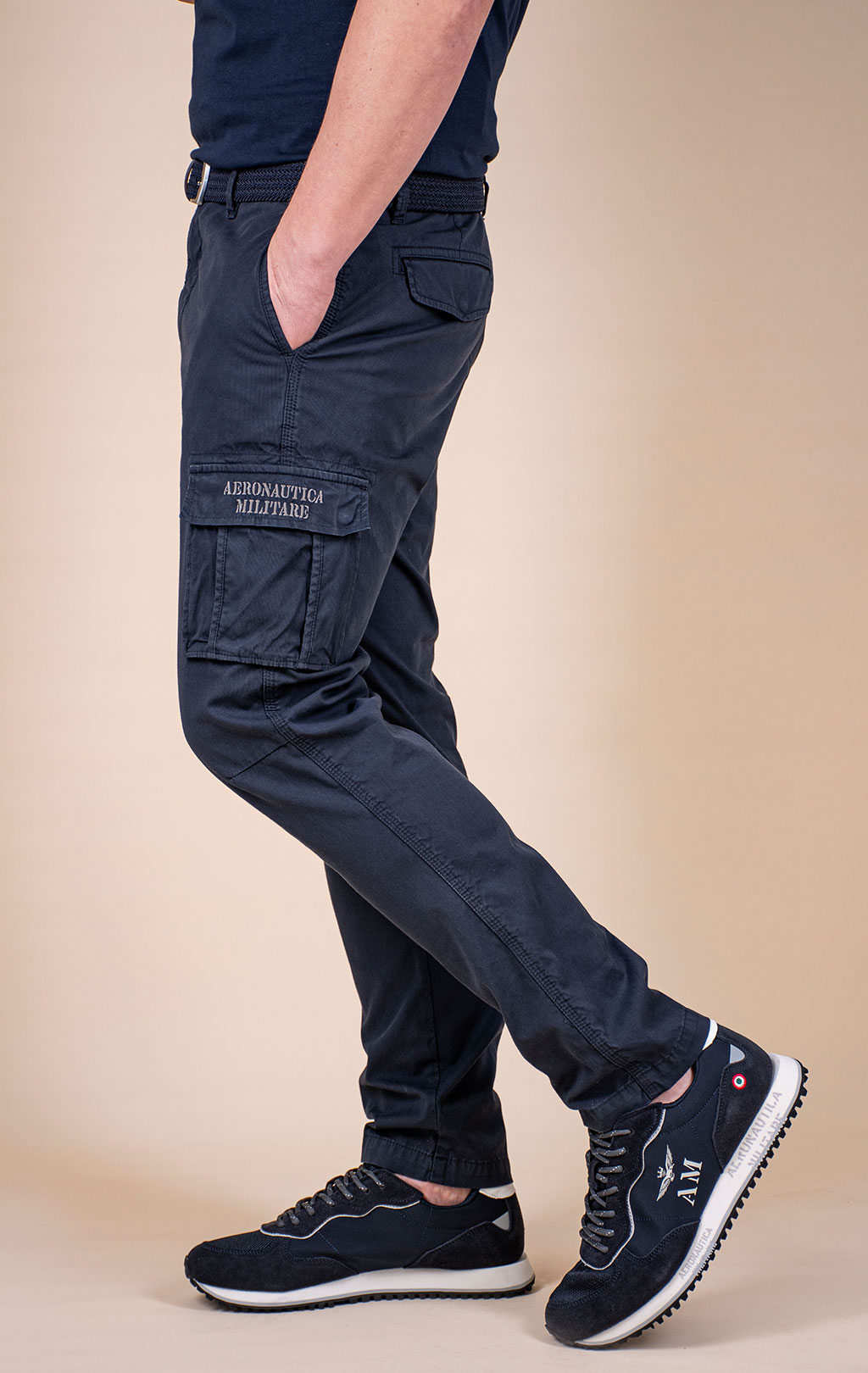 Брюки-карго AERONAUTICA MILITARE big size SS 26/AL blue navy (PA 1329) 