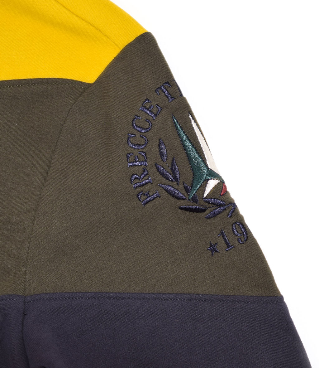 Толстовка с капюшоном AERONAUTICA MILITARE FW 19/20 giallo/verde (FE 1403) 