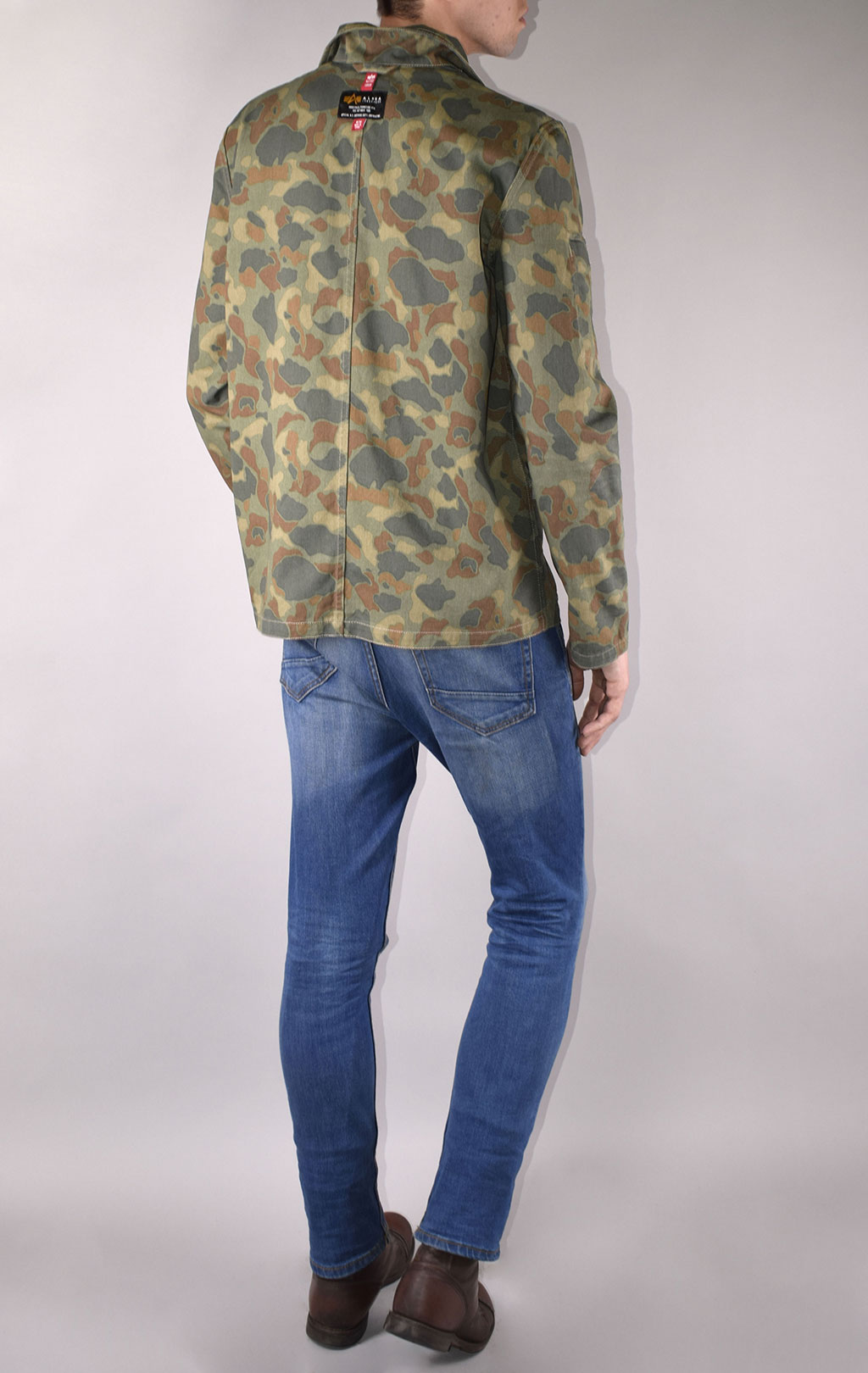 Ветровка ALPHA INDUSTRIES P-42 FIELD SHIRT brown frogskin camo 