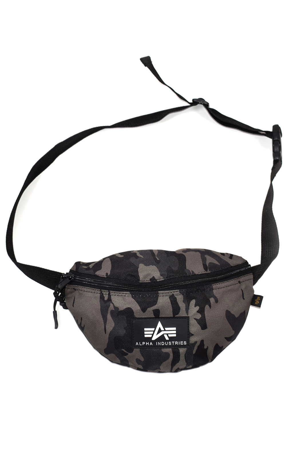 Сумка поясная ALPHA INDUSTRIES RUBBER PRINT WAIST BAG black camo 