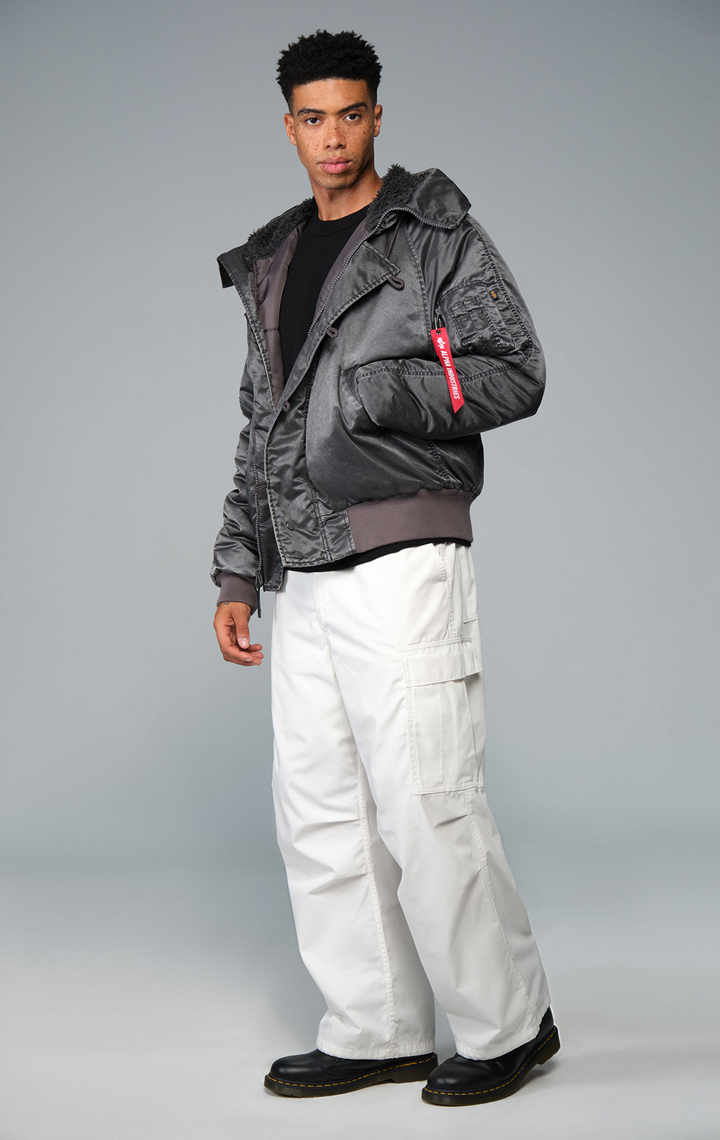 Аляска короткая ALPHA INDUSTRIES N-2B HERITAGE FIT PARKA (BATTLEWASH) FW 26/27 black 