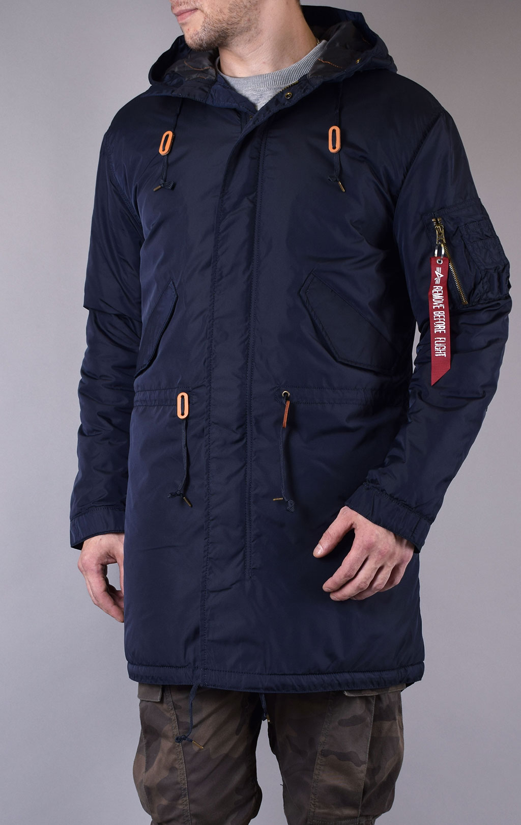 Парка ALPHA INDUSTRIES HOODED FISHTAIL CW TT rep. blue 