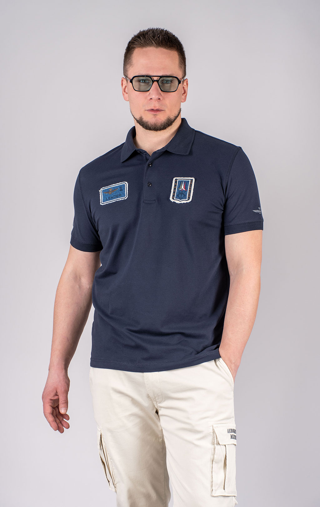 Футболка-поло AERONAUTICA MILITARE SS 25 m/BD blue navy (PO 1851) 