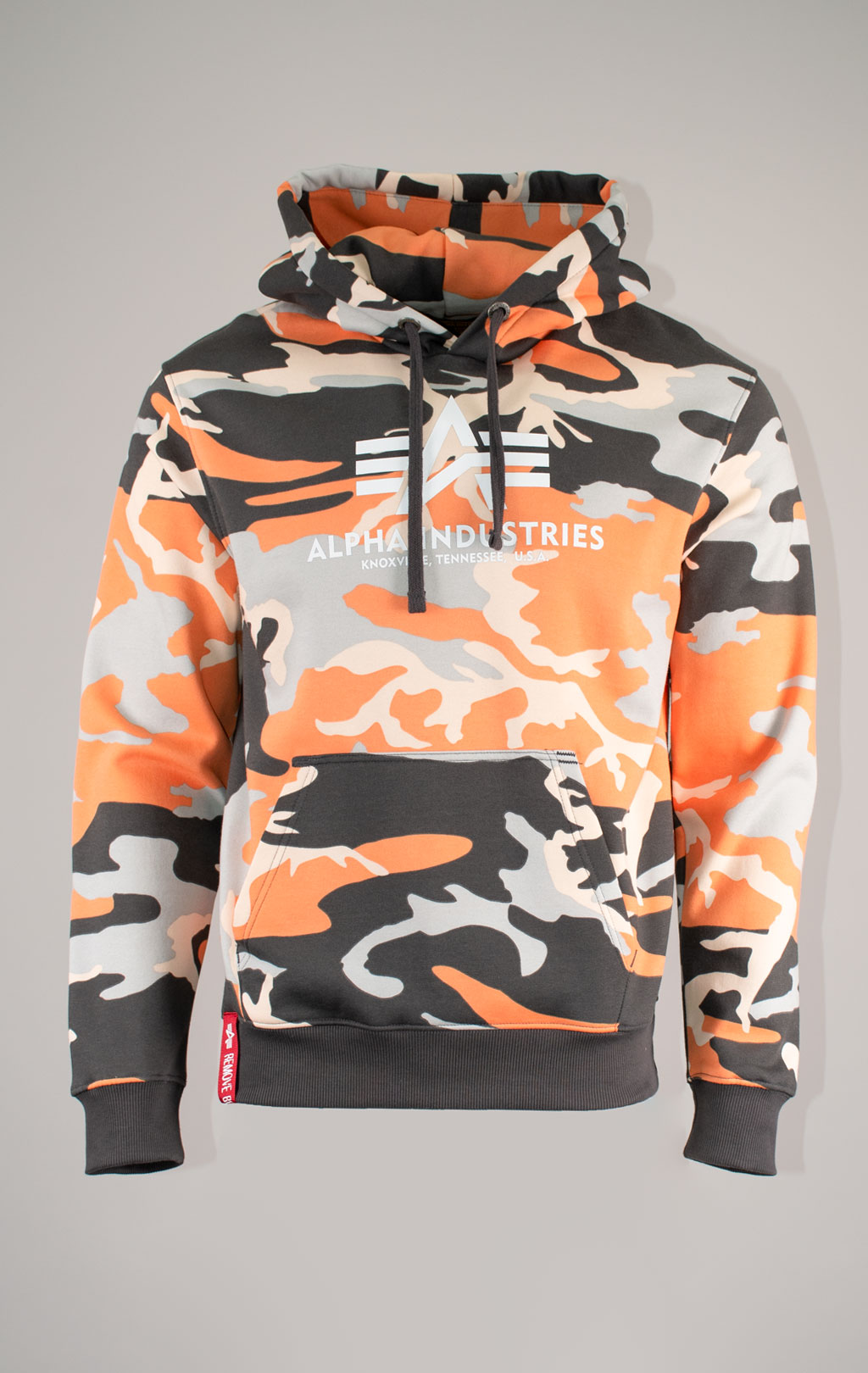 Толстовка ALPHA INDUSTRIES BASIC HOODY orange grey camo 