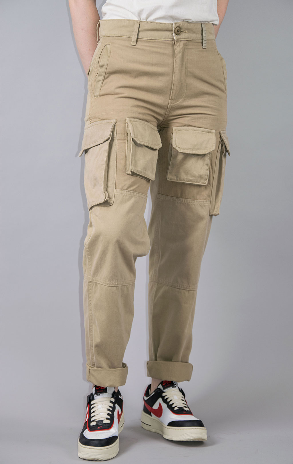 Брюки-карго ALPHA INDUSTRIES MIXED MEDIA CARGO PANT SS 23 vintage khaki 