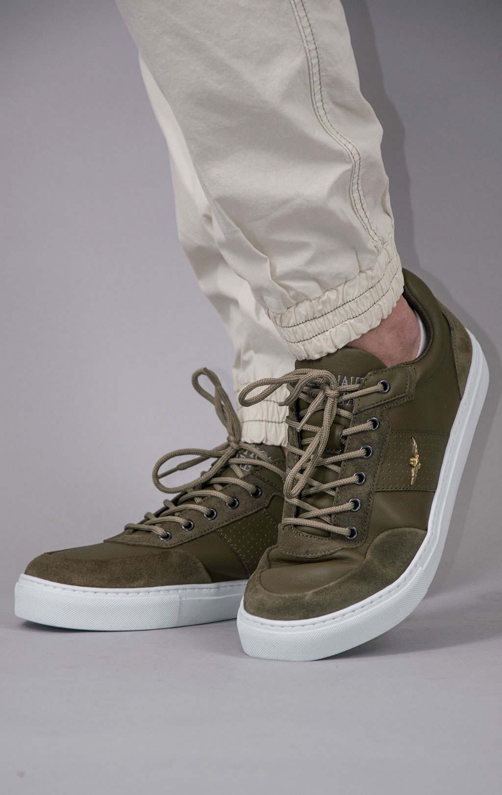 Сникеры AERONAUTICA MILITARE SS 23 m/PT verde militare (SC 233) 