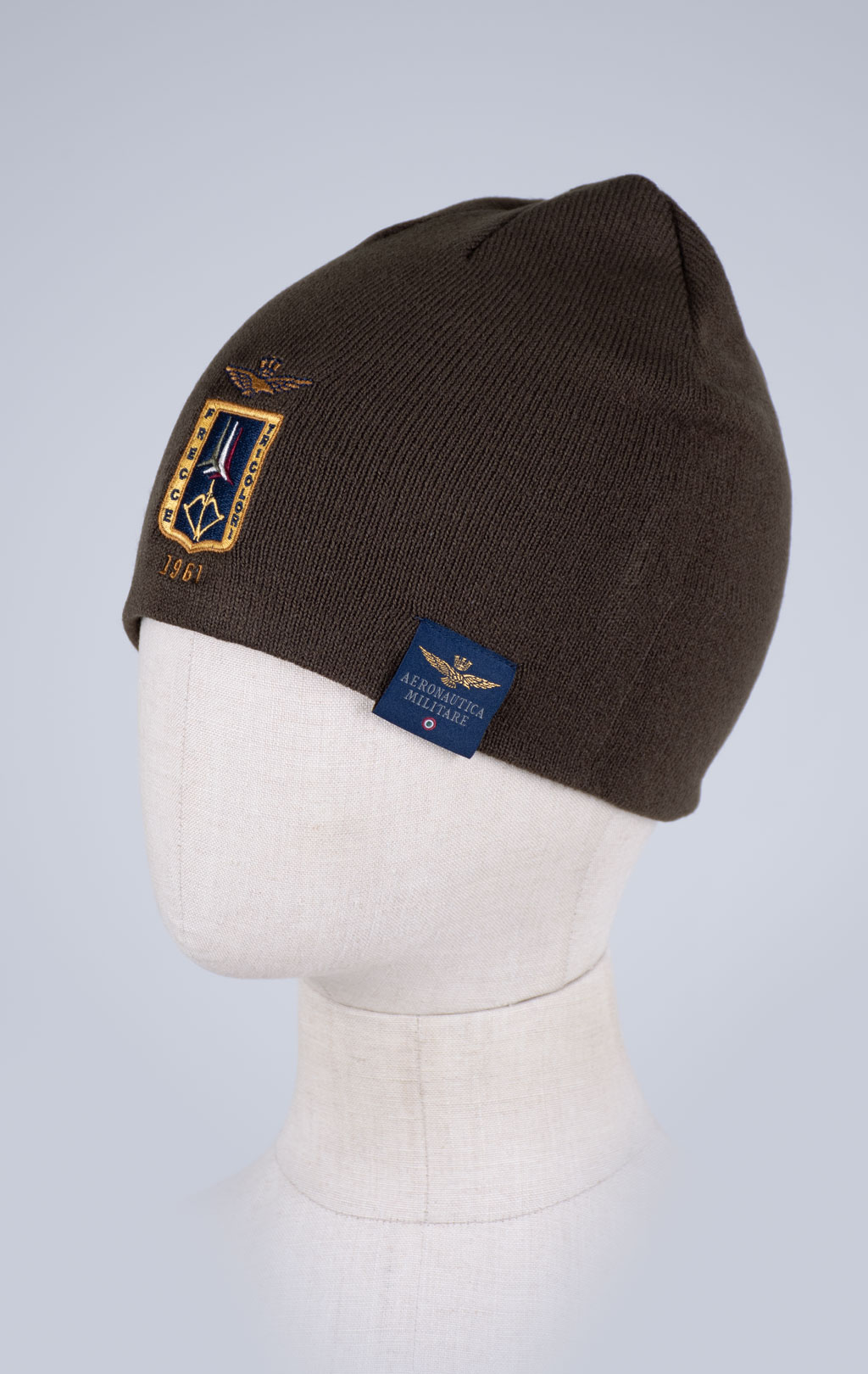 Шапка вязаная AERONAUTICA MILITARE FW 26/27/CN chestnut brown (CU 0092) 