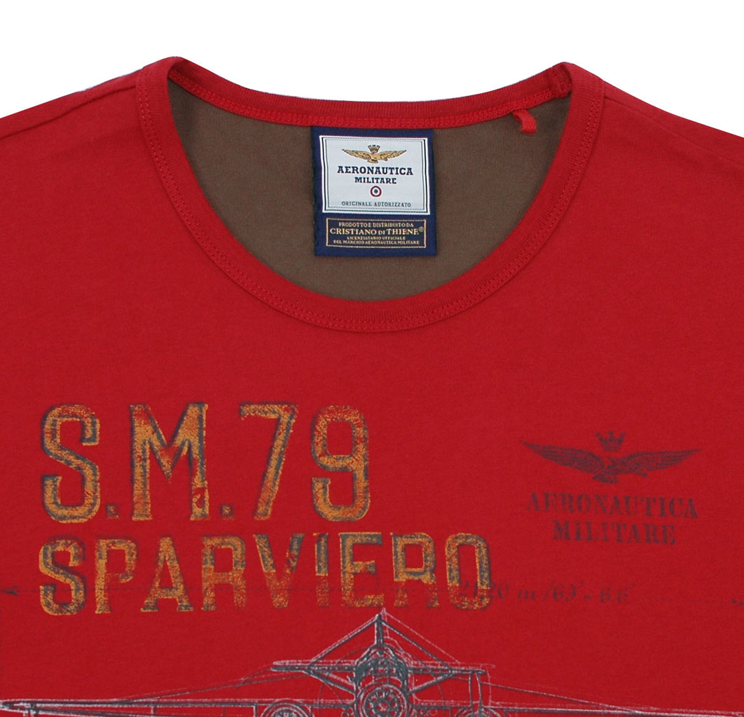 Лонгслив AERONAUTICA MILITARE rosso (TS 1538) 