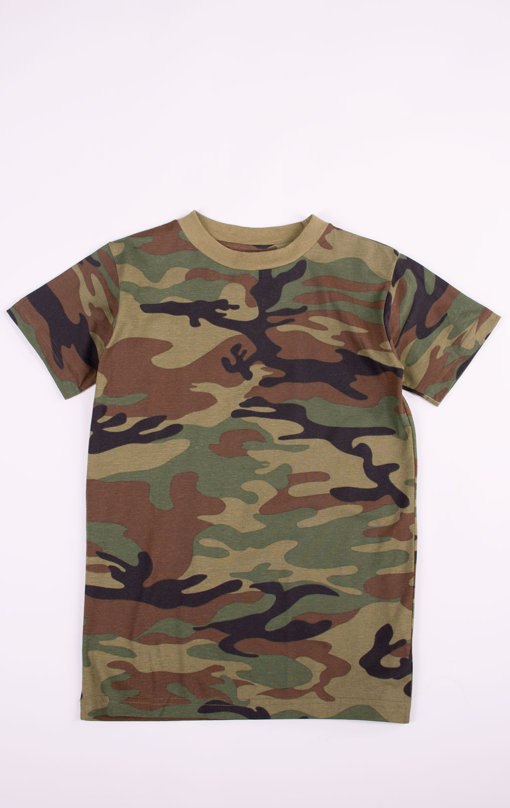 Детская футболка 60cotton/40polyester camo woodland 