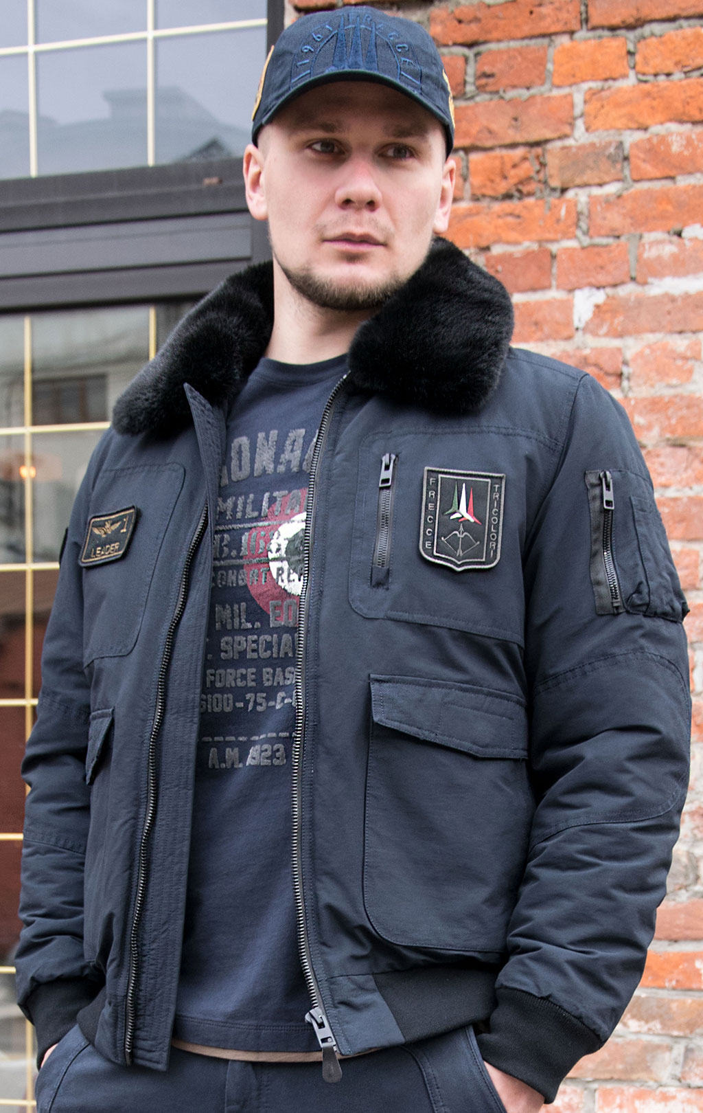 Куртка-пилот AERONAUTICA MILITARE FW 20/21/CN blue navy (AB 1907) 