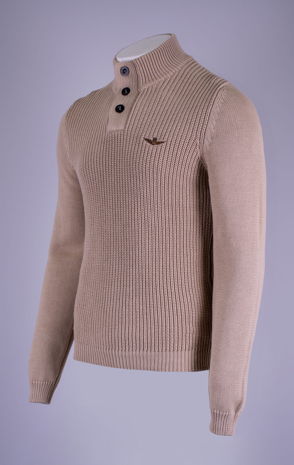 Свитер на пуговицах AERONAUTICA MILITARE FW 26/27/BR hazelnut (MA 1572) 