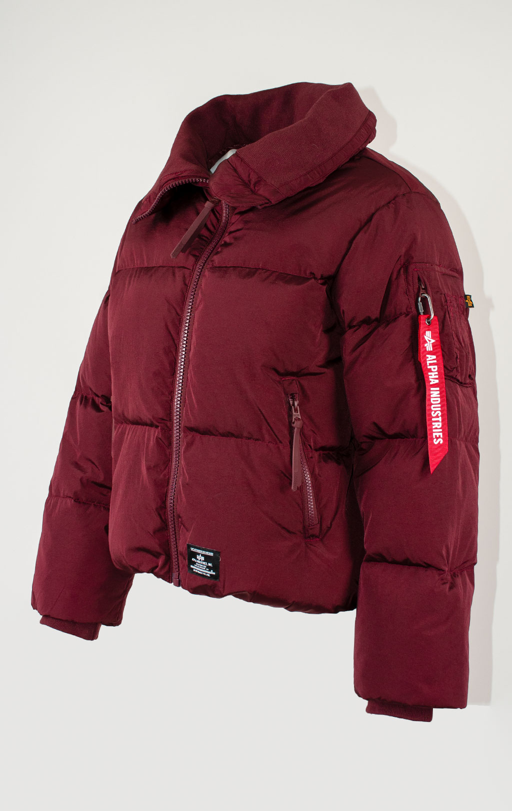 Женская куртка ALPHA INDUSTRIES SIERRA SHORT PUFFER FW 25/26 cedar red 