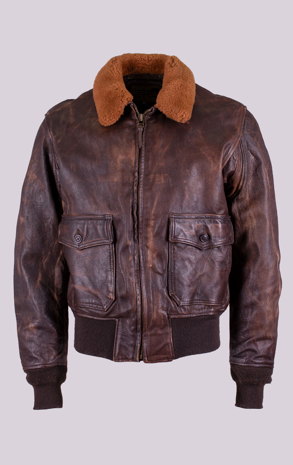 Куртка-пилот COCKPIT G-1 VINTAGE CPT HELLCAT кожа brown (Z21P007) 