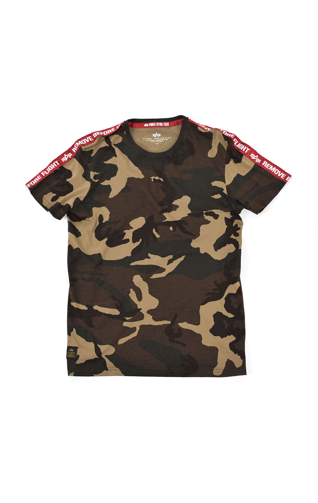 Футболка ALPHA INDUSTRIES RBF TAPE T camo woodland 65 