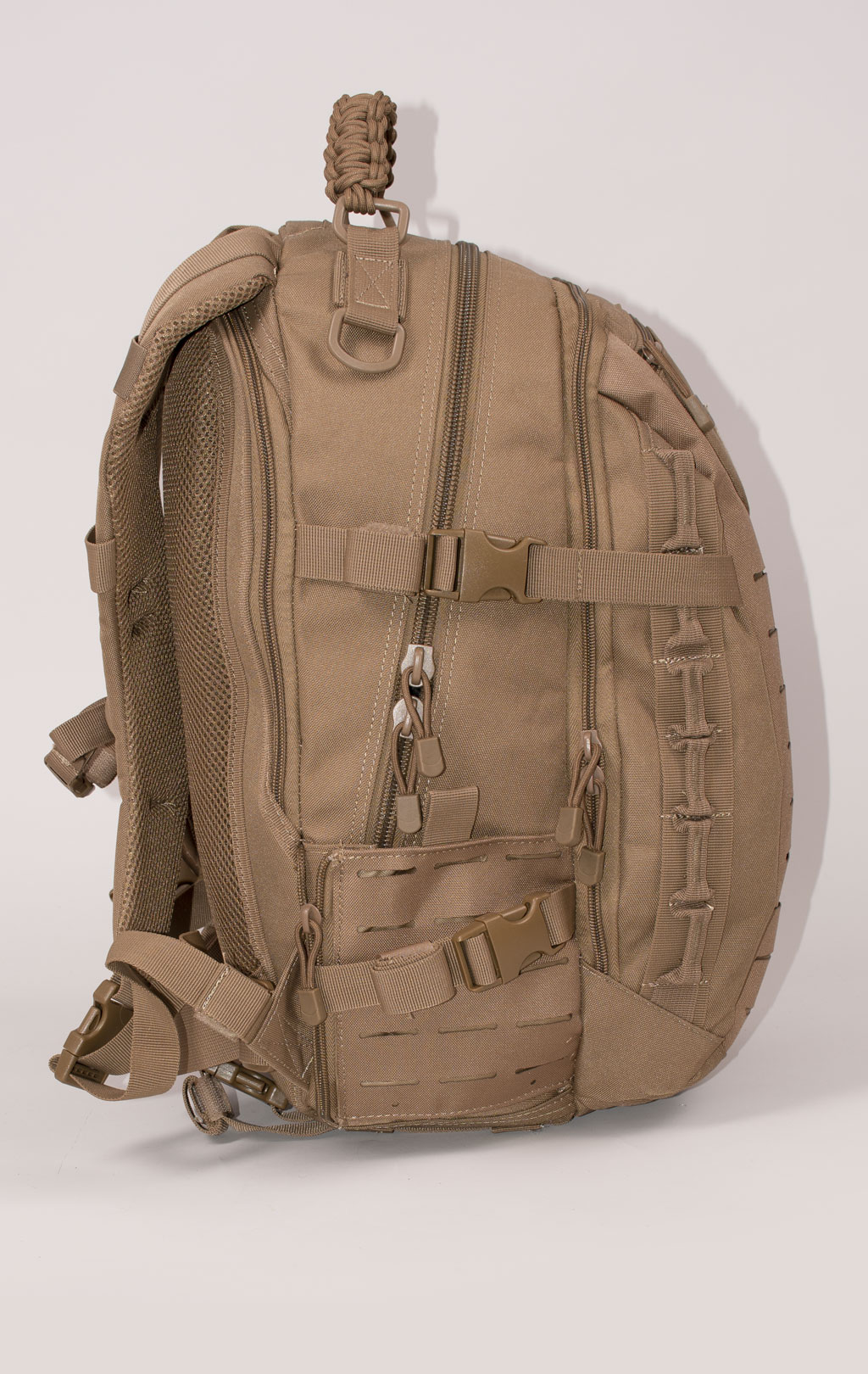 Рюкзак тактический 30L front laser cut, paracord dark brown BS-544 Китай