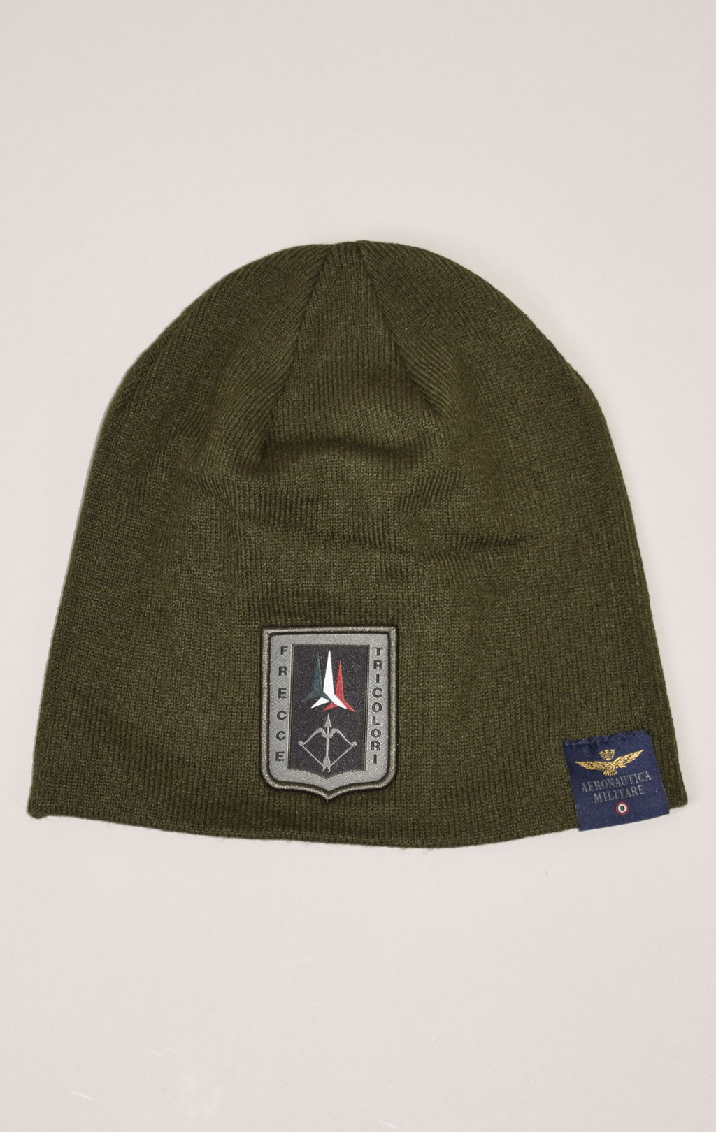 Шапка вязаная AERONAUTICA MILITARE FW 22/23/CN verde militare (CU 036)