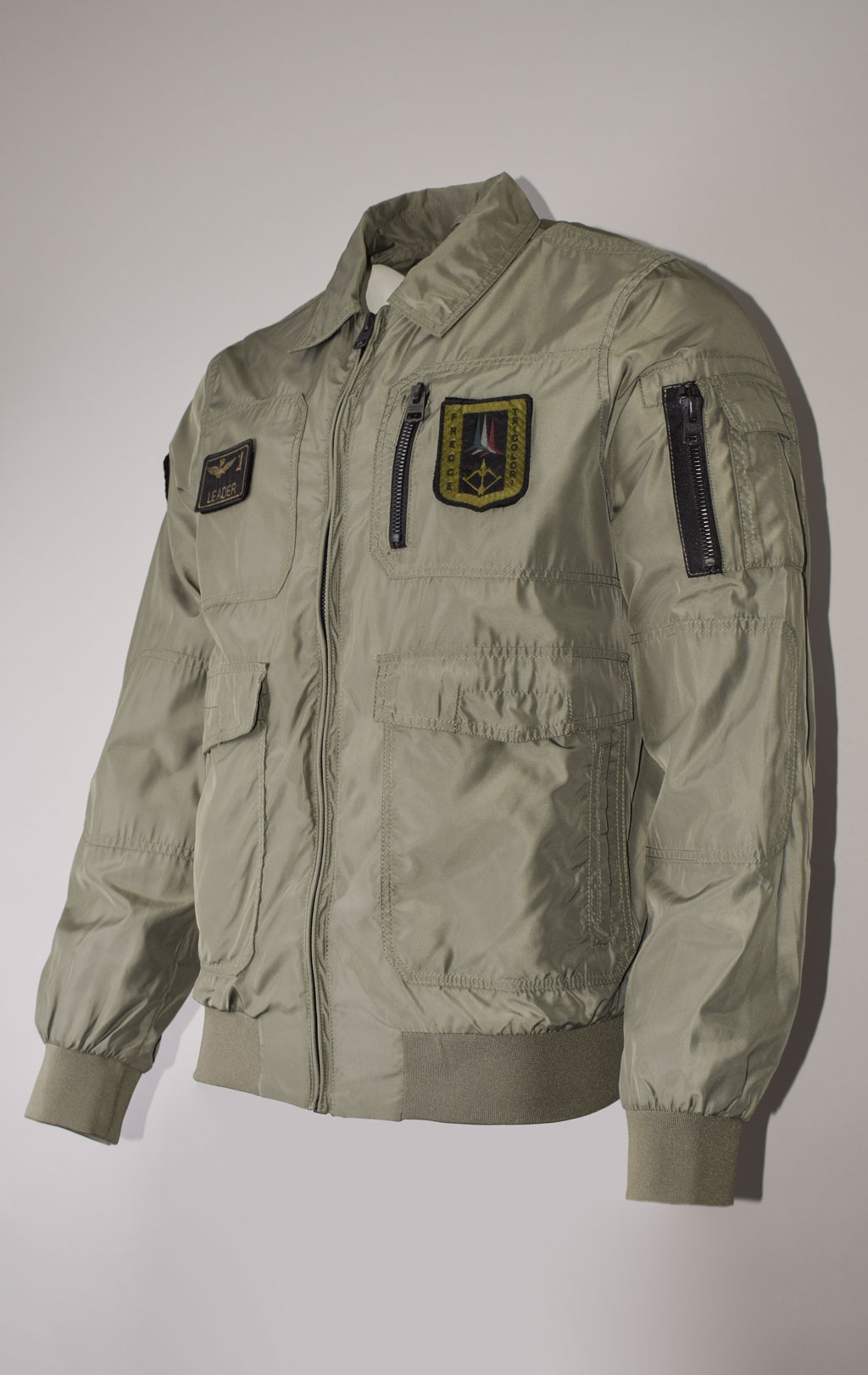 Ветровка-бомбер AERONAUTICA MILITARE big size SS 23 m/BD verde (AB 2071) 