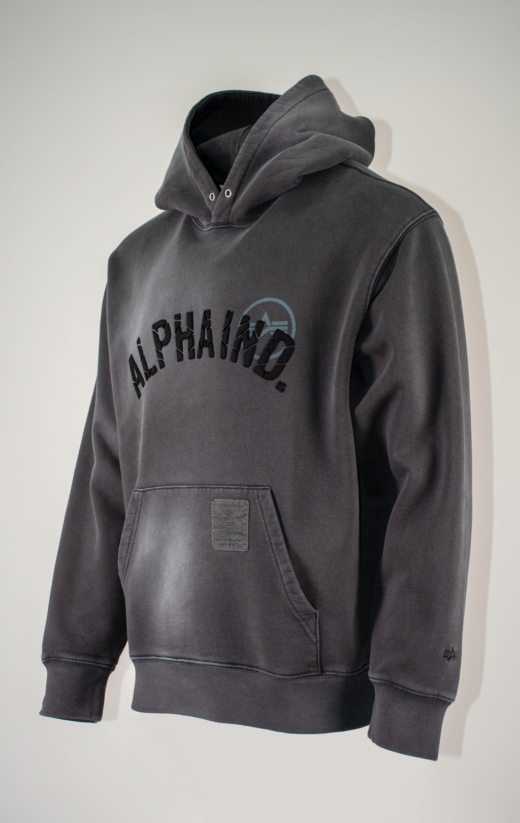 Толстовка ALPHA INDUSTRIES UNFRM WASHED ALPHA IND HOODIE FW 25/26 gray M001132 