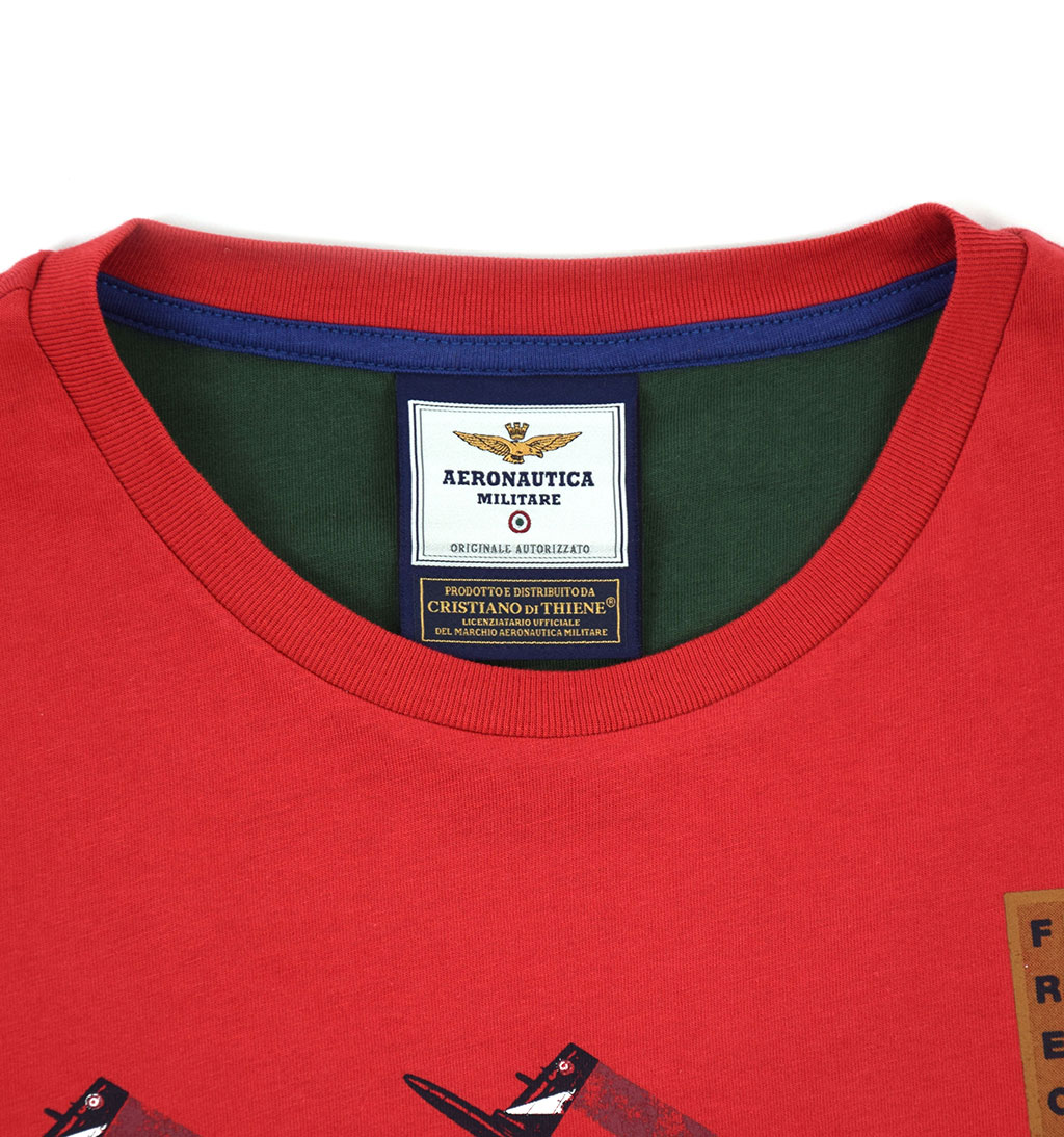 Футболка AERONAUTICA MILITARE SS19 rosso sport (TS 1627) 