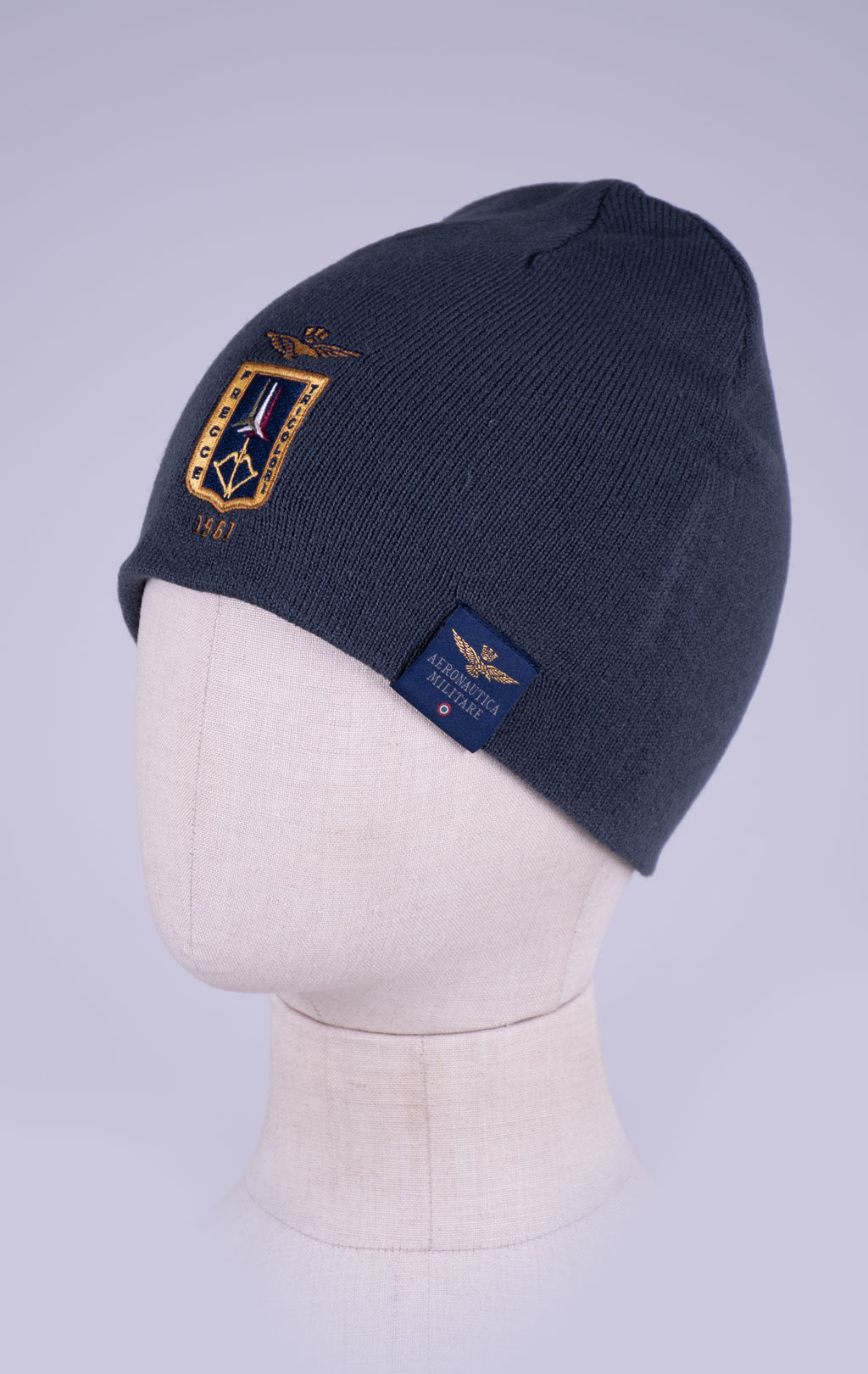Шапка вязаная AERONAUTICA MILITARE FW 26/27/CN shark (CU 0092) 