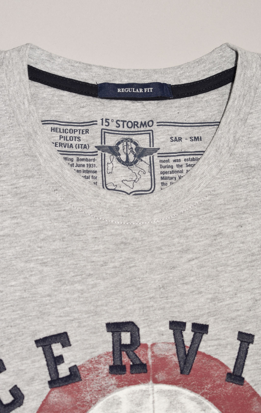 Футболка AERONAUTICA MILITARE SS 23/BD grigio melange (TS 2085)