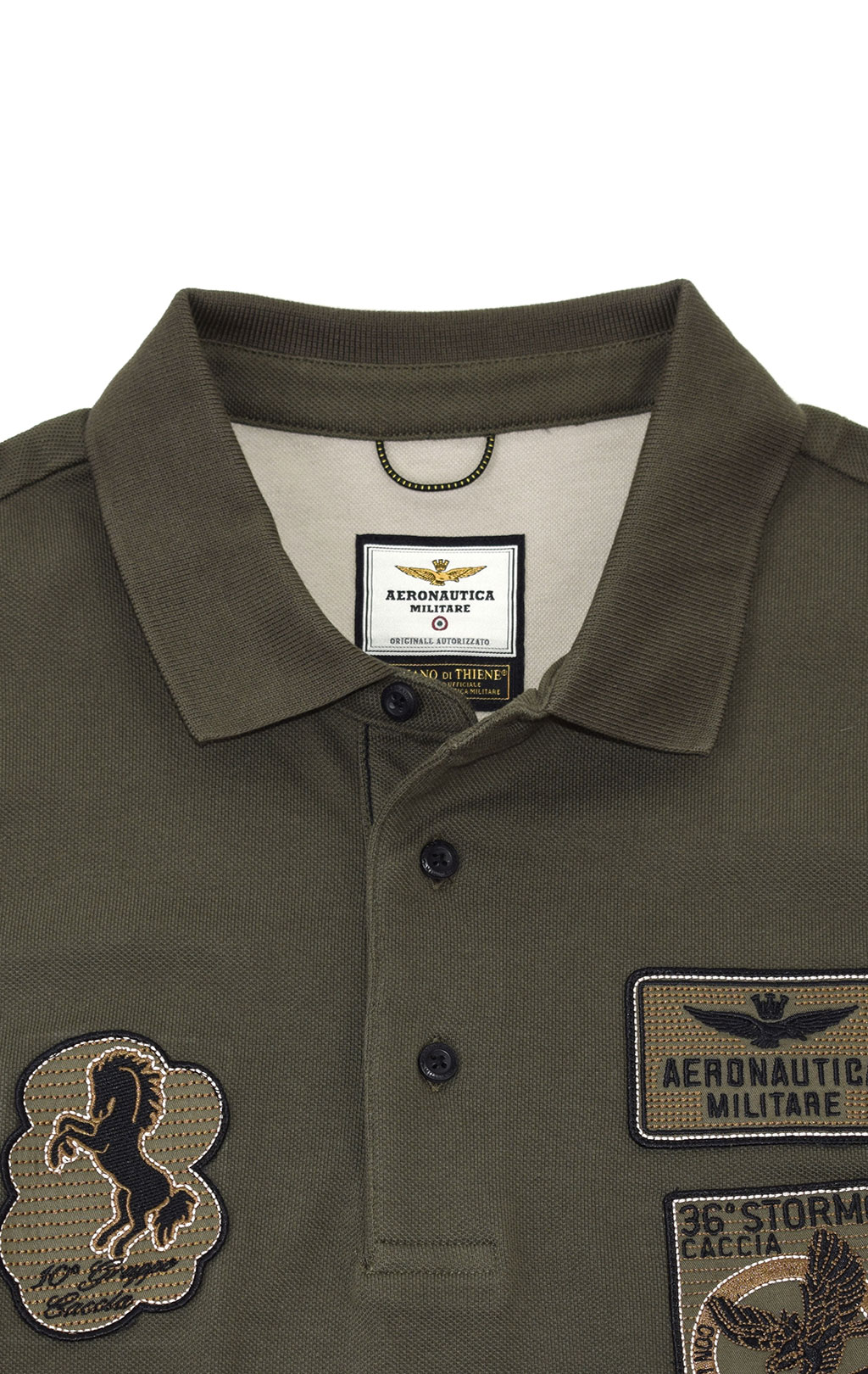 Футболка-поло AERONAUTICA MILITARE SS 21/TR verde scuro (PO 1538) 