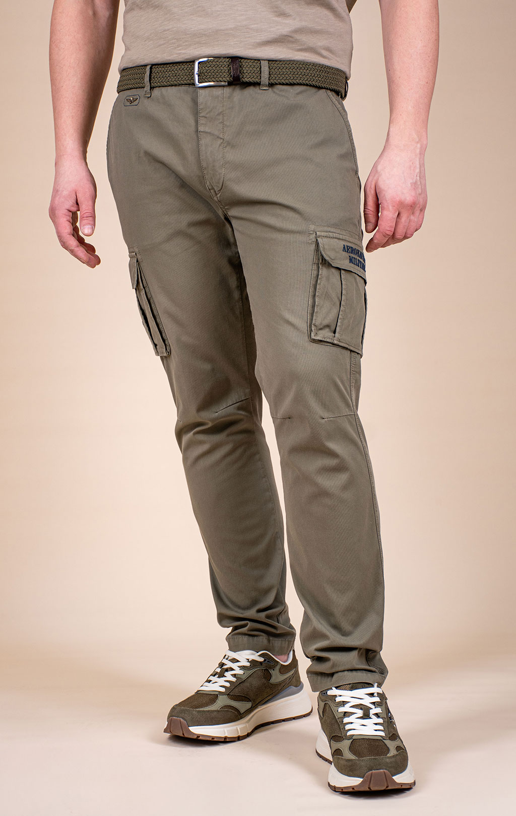 Брюки-карго AERONAUTICA MILITARE big size SS 26/AL green (PA 1329) 