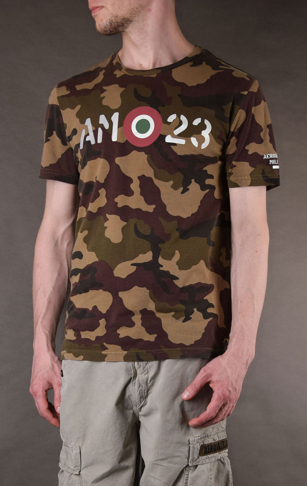 Футболка AERONAUTICA MILITARE SS19 camouflage verde (TS 1604)