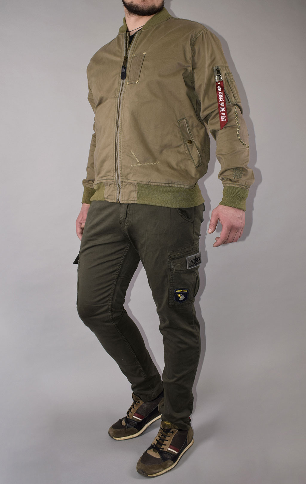 Ветровка-бомбер ALPHA INDUSTRIES GC VINTAGE TW MA-1 olive 