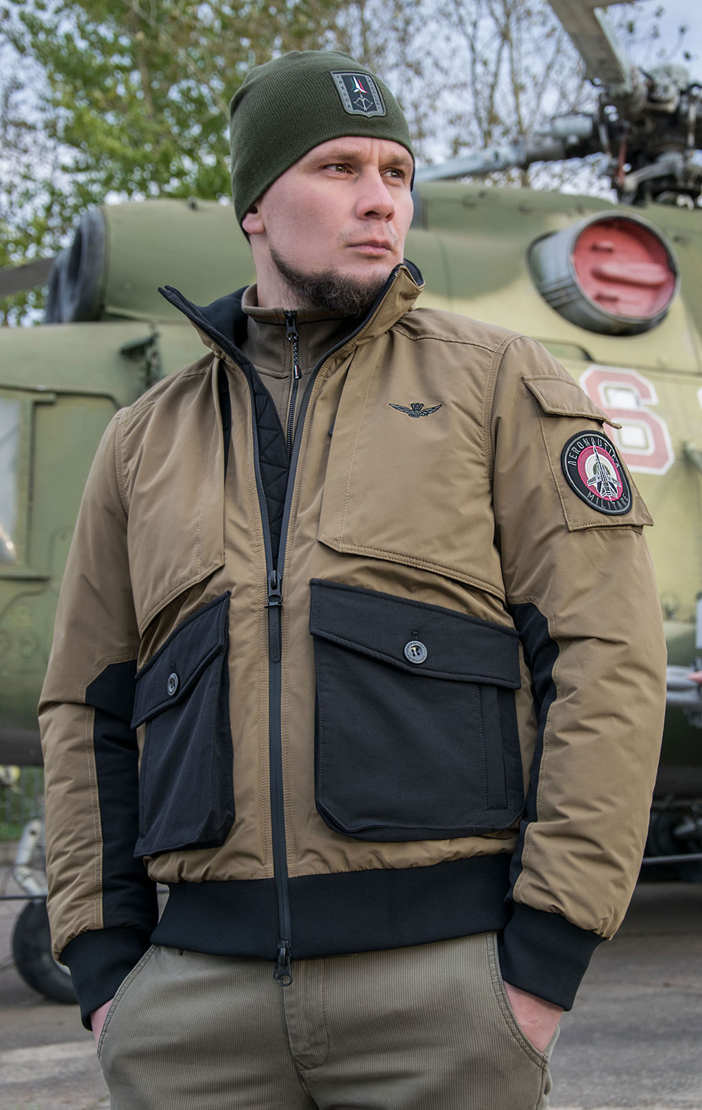 Куртка-пилот AERONAUTICA MILITARE FW 21/22 m/CN verde militare (AB 1973) 