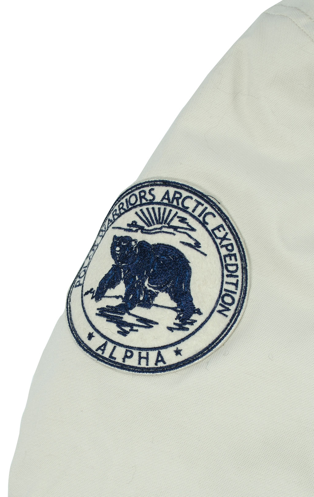 Женская аляска ALPHA INDUSTRIES POLAR натур. мех white off 