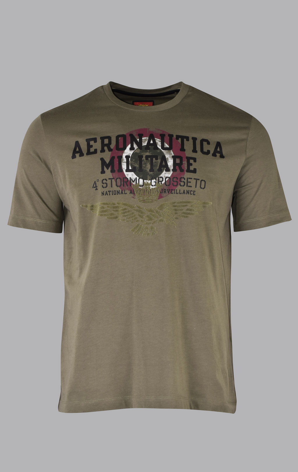 Футболка AERONAUTICA MILITARE big size SS 22/TR verde militare (TS 1940) 