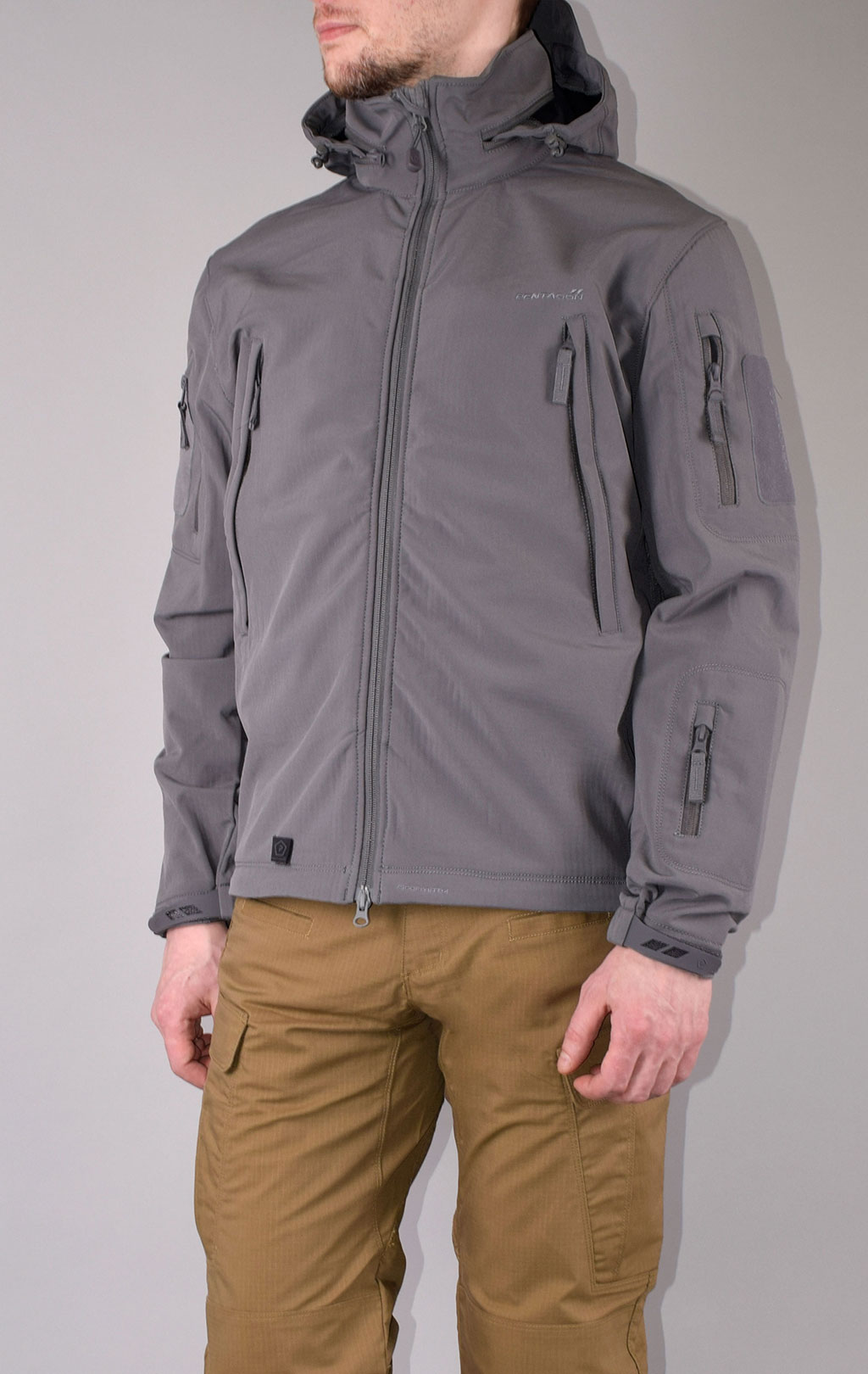 Куртка тактическая softshell Pentagon мембрана ARTAXES Soft Shell grey wolf 08011 