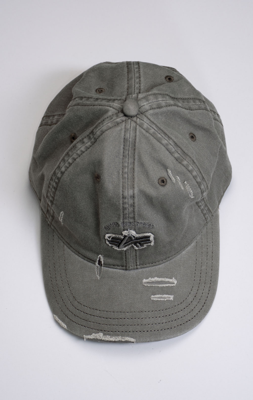 Бейсболка ALPHA INDUSTRIES ACID LOGO CAP dark olive 