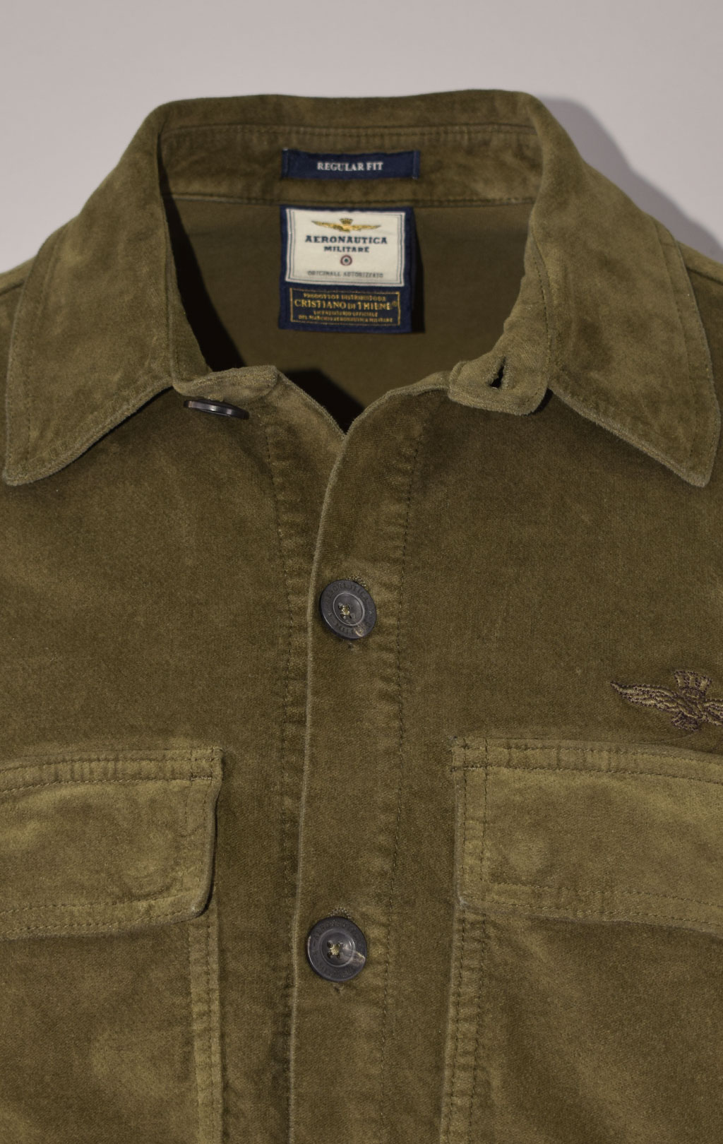 Куртка-рубашка AERONAUTICA MILITARE FW 23/24 m/AL off green (AC 013) 