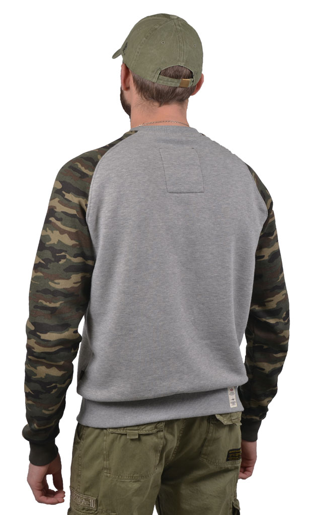 Свитшот ALPHA INDUSTRIES RESCUE CREW NECK grey heather 