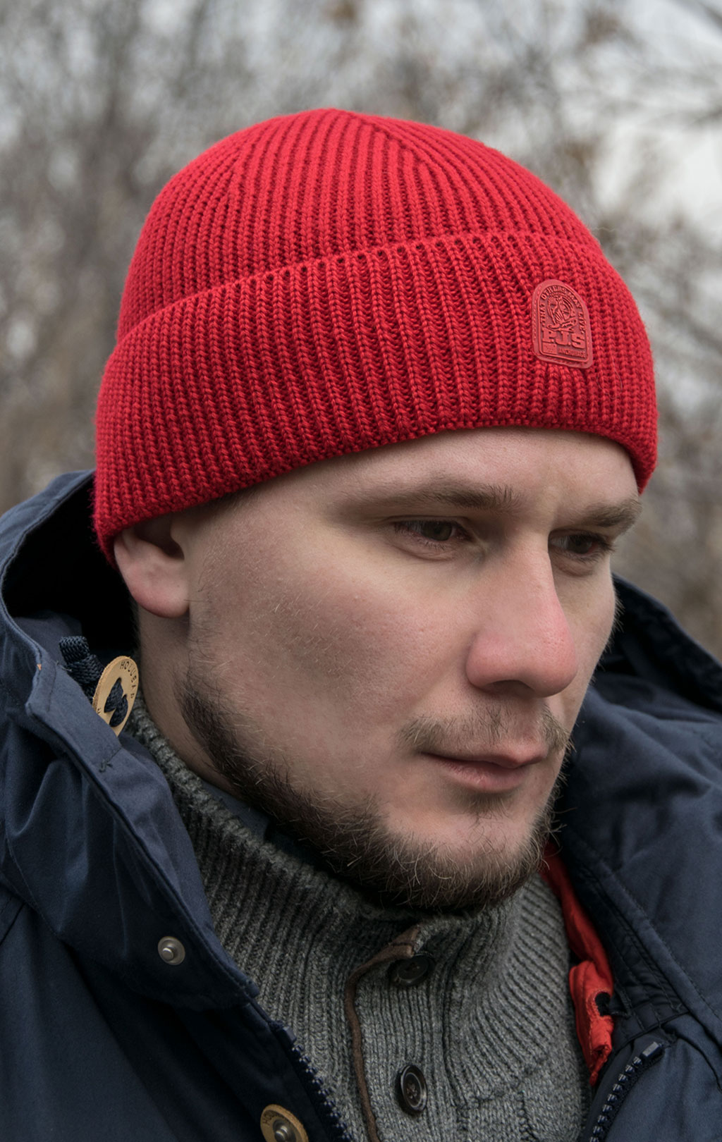 Шапка вязаная PARAJUMPERS PLAIN BEANIE FW 19/20 tomato 