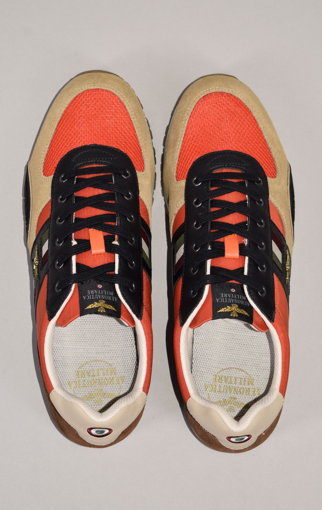 Кроссовки AERONAUTICA MILITARE SS 22 m/PT arancio/beige chiaro/marrone (SC 190) 