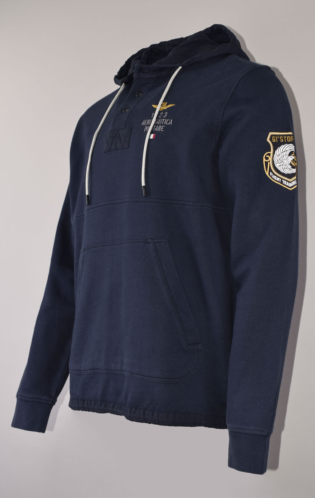 Толстовка с капюшоном AERONAUTICA MILITARE SS 23/TR blue black (FE 1750) 