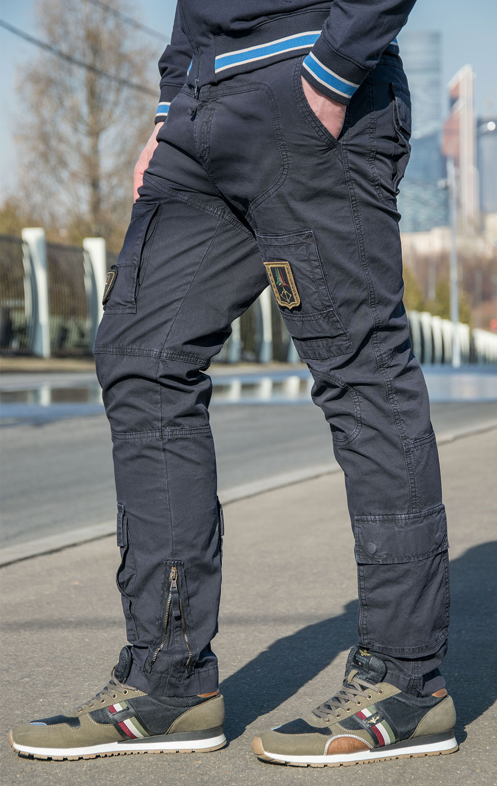 Брюки-карго AERONAUTICA MILITARE big size SS 22/AL dark navy (PA 1478) 