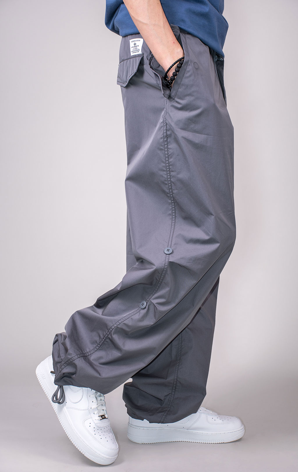 Брюки-карго парашюты ALPHA INDUSTRIES PARACHUTE PANTS SS 24 m aircraft gray 