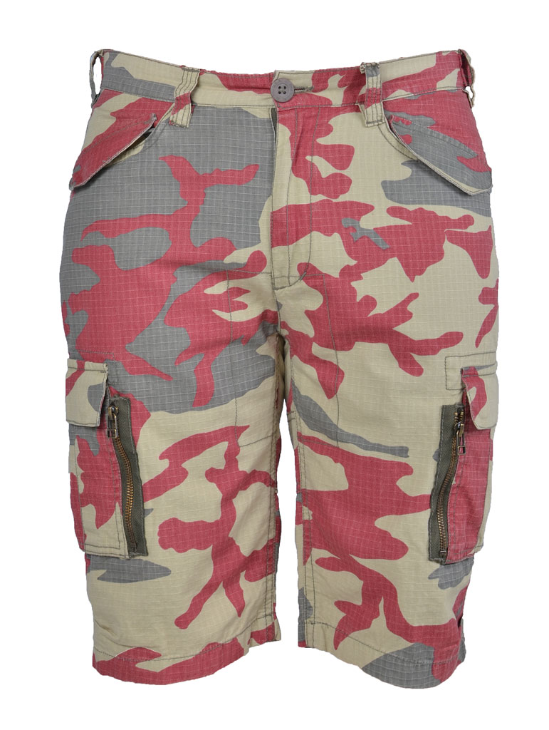 Шорты ALPHA INDUSTRIES PATROL olive/red camo 