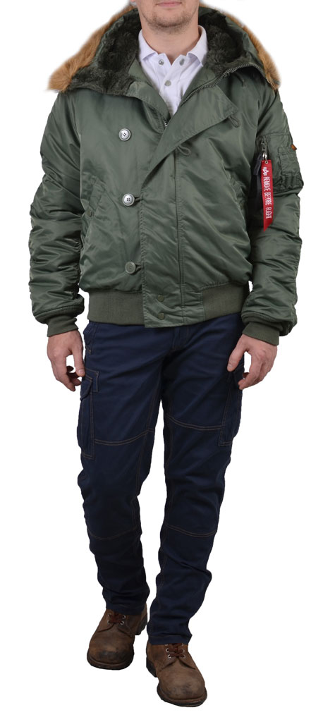 Аляска короткая ALPHA INDUSTRIES CLASSIC N-2B sage green 