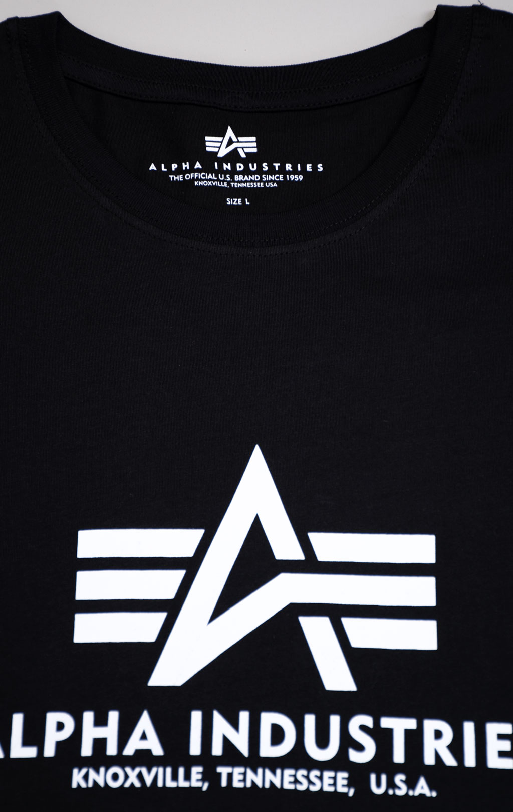 Футболка ALPHA INDUSTRIES BASIC T big size black 