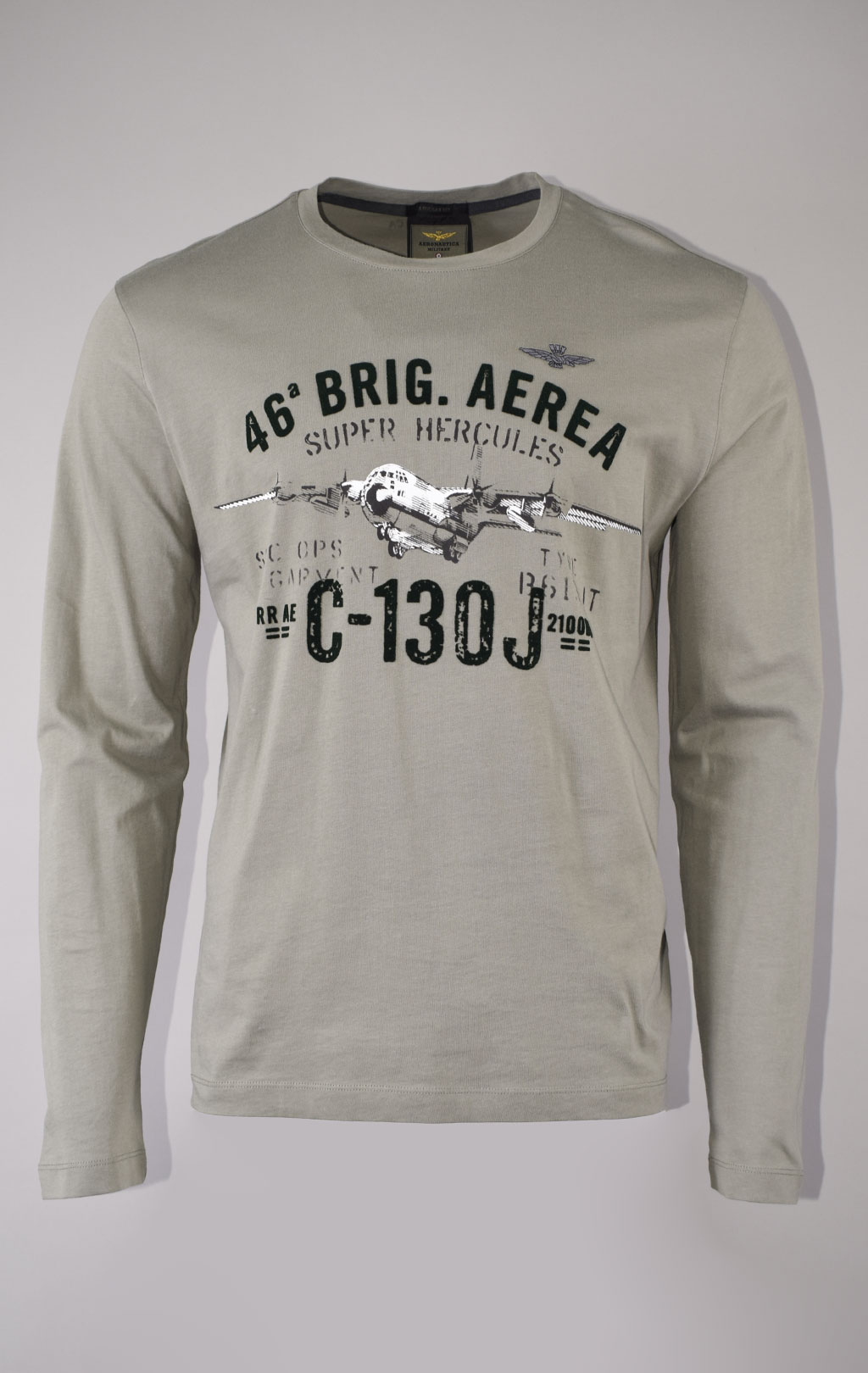 Лонгслив AERONAUTICA MILITARE FW 23/24/TR light green (TS 2144) 